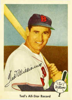 1959 Fleer Ted Williams Card 63 - All-Star Record