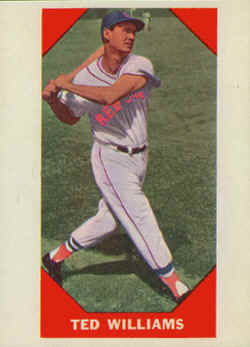 1960 Fleer baseball Card 72 Ted Williams