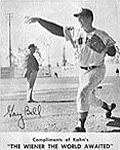 1962 Kahn's Wieners Gary Bell (with umpire)