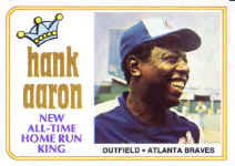 1974 Topps Card 1 Hank Aaron 715