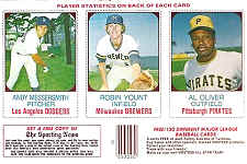 1975 Hostessfull three card panel