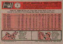 Back of 1981 Drakes Baseball CardGeorge Brett