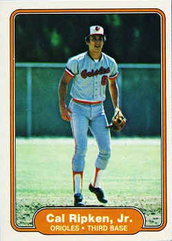 1982 Fleer baseball Card 176 Cal Ripken Rookie