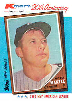 1982 K-Mart Baseball Card Mickey Mantle