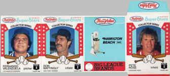 1986 True Value Baseball Cardfull panel