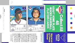 intact 1987 Kraft Home Plate Heroes Box