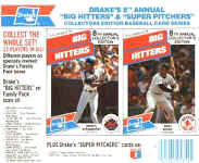 1988 Drakes Baseball CardFull Panel