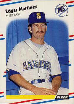 1988 Fleer baseball Card 378Edgar Martinez Rookie