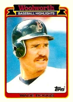 1989 Woolworth Baseball Card Wade Boggs