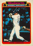 1989 Woolworth Baseball Card Kirk Gibson