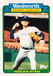 1990 Woolworth Baseball Card Nolan Ryan