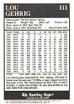 back of 1991 Conlon TSN baseball card