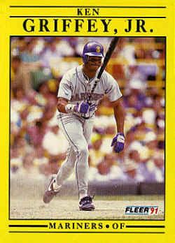 1991 Fleer baseball Card 450Ken Griffey Jr. Error