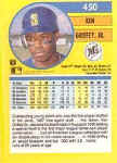 Back of 1991 Fleer baseball Card 450Ken Griffey Jr. Error