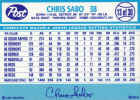 Back of 1991 Post baseball Card