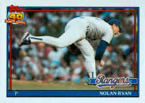 1991 Topps Card 1 Nolan Ryan