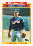 1991 Woolworth Baseball CardNolan Ryan