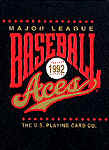 back of 1992 U.S. Playing Cards baseball Aces