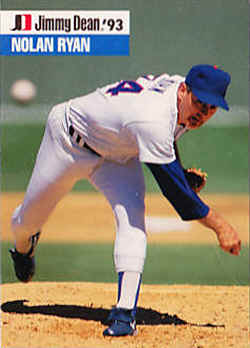 1993 Jimmy Dean Baseball CardNolan Ryan