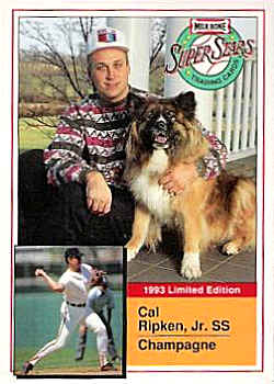 1993 Milk Bone Super Stars Cal Ripken Jr.
