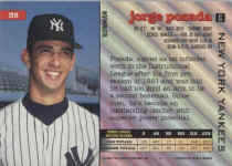 Back of 1994 Bowman Card 38 Jorge Posada Rookie