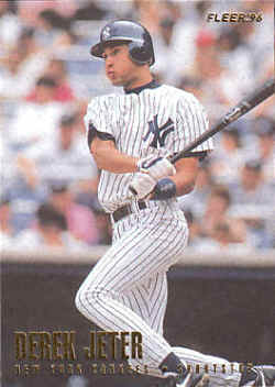 1996 Fleer baseball Card 184 Derek Jeter