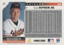 Back of 1996 Score Card number 60 Cal Ripken