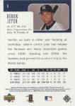 Back of 2004 SP AuthenticCard 5 Derek Jeter
