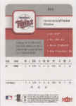 Back of 2006 Fleer baseball Card 365Francisco Liriano Rookie
