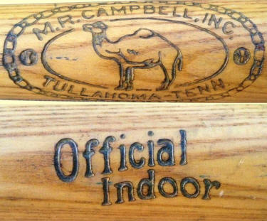 M.R. Campbell Inc. No. 30 Official Indoor Baseball Bat