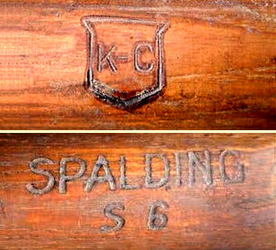1918 Spalding K-C Knights Of Columbus War Chest Baseball Bat