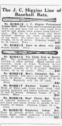1912 Sears JC Higgins Baseball Bat catalog ad