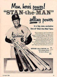 1965 Stan-The-Man Inc. Baseball Bat ad