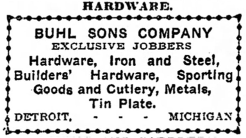 1907 Buhl Sons Co. Advertisment