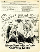 1929 Diamond Brand Sporting Goods ad