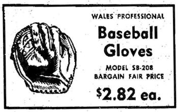 Wales Baseball Glove (Made in Japan)