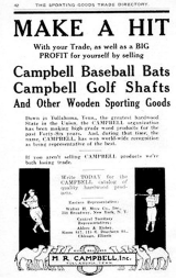 1924 The Sporting Goods Trade Directory M.R. Campbell ad