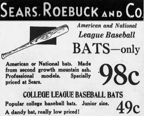 Sears Regulation College League High Quality Bats