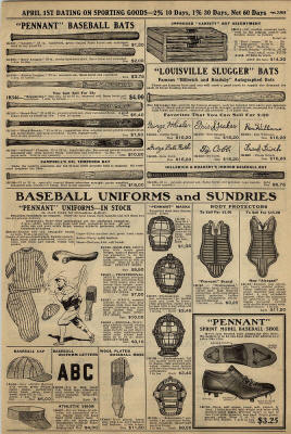 1922 Butler Brothers Catalog Pennant Brand Sporting Goods