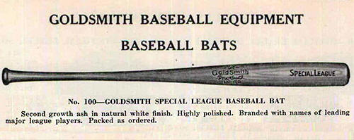 1940 Goldsmith Product No. 100 Baseball Bat