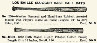 1924 Louisville Slugger Baseball Bat ad 