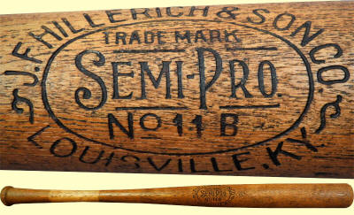 J.F. Hillerich & Son Co. No. 11B Semi-Pro Baseball Bats