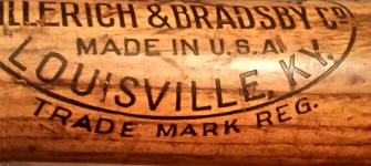 Louisville Slugger No. 250 TRADE MARK REG.