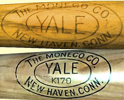 Yale Brand - Moneco Company of New Haven Conn. Baseball Bats