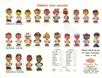 1961-1963 White Base Bobbing Heads