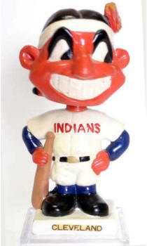 Cleveland Indians Mascot White Base Bobbing Head Doll
