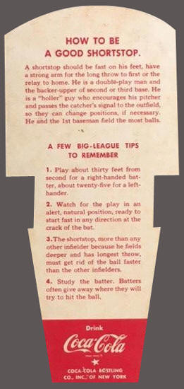 1952 Coca-Cola Baseball Tips