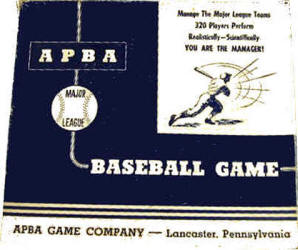 APBA Baseball Board Game