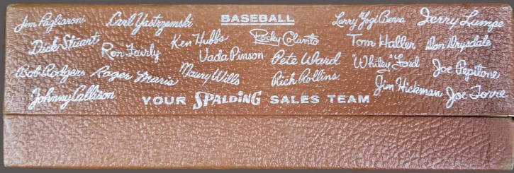1962 Spalding Die-cut Adverting Cards Portfolio Box Baseball Autograph Panel