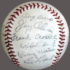 1950 Yankees Souvenir Baseball